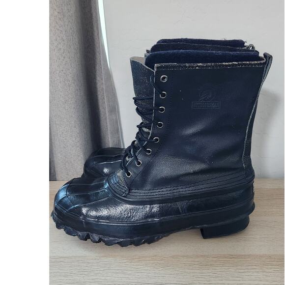 LaCrosse Outdoorsman Sz 10 Winter Wool Insulated Neoprene Boots STEEL TOE SHANK - Picture 6 of 13